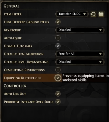 poe 2 game general settings